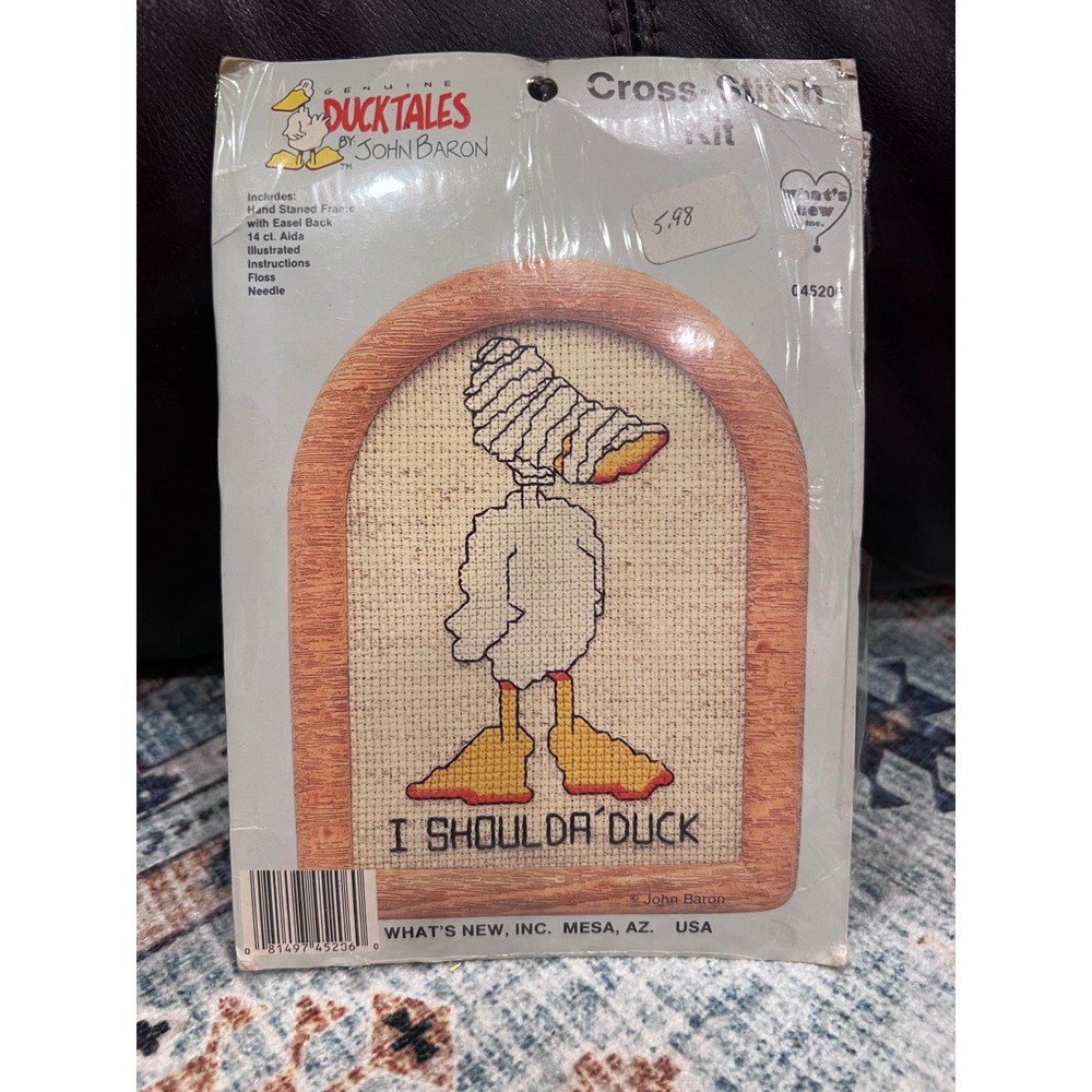 "I Shoulda 'Duck" Genuine Duck Tales By John Baron Cross Stitch‎ Kit Set NEW
